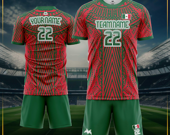 Custom Mexico Soccer Uniform: Personalized Football Jersey & Socks