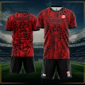 Best Quality Custom Canada Soccer Jersey with your Name& Number-Personalised Canada Soccer Uniform- Coach Appreciation Soccer gifts
