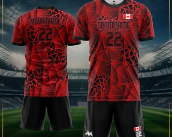 Custom Canada Soccer Jersey – Personalized Name & Number Uniform