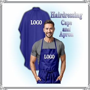 Capa y delantal de peluquería personalizables: Peinado de barbería impermeable