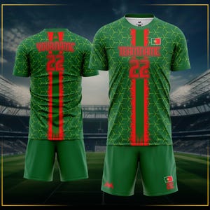 Personalized Best Quality Portugal Football Uniform for All Ages- Soccer lover gift ideas-Football jersey with Name and Number