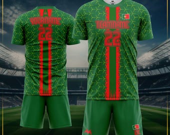 Personalized Portugal Football Jersey - Custom Name & Number