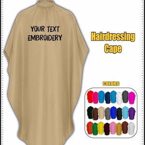 Personalized Hairdressing Salon Cape Best Quaity with Snap Closure Neck, Fast Delivery