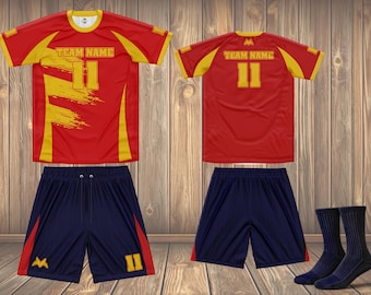 Custom Spain Soccer Jersey Set: Personalized Name & Number