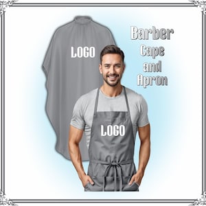 Conjunto de capa y delantal de barbero personalizados: accesorios de peluquería