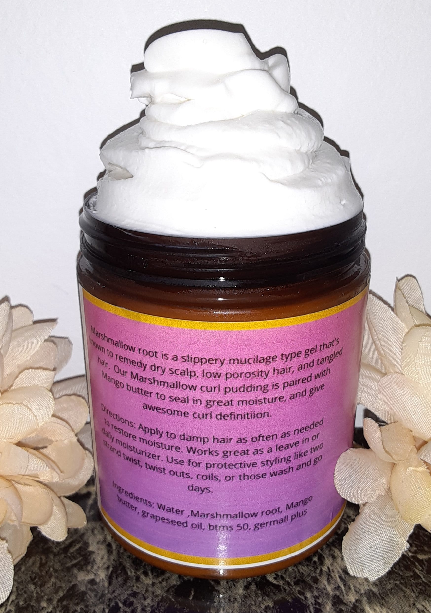 Marshmallow Root Hair Butter Curl Defining Cream Curly Hair Etsy