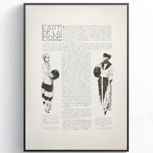 1920s French Fashion Print: Art Deco Illustration (Instant Download)