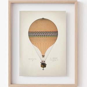 Le Tricolore Balloon Print: Luftfahrtgeschichte des 19ten Jahrhunderts (Digitaler Download)