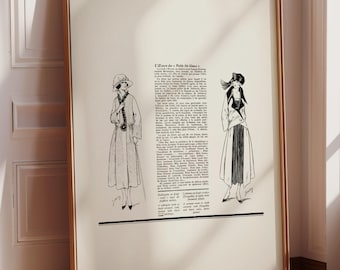 1920s French Fashion Print: Belle Époque Vintage Magazine Poster (Digital Download)