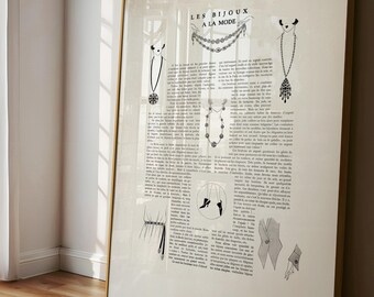 1920s French Jewelry Fashion Print | L'Art et la Mode Magazine Poster | Giclée Fine Art Print