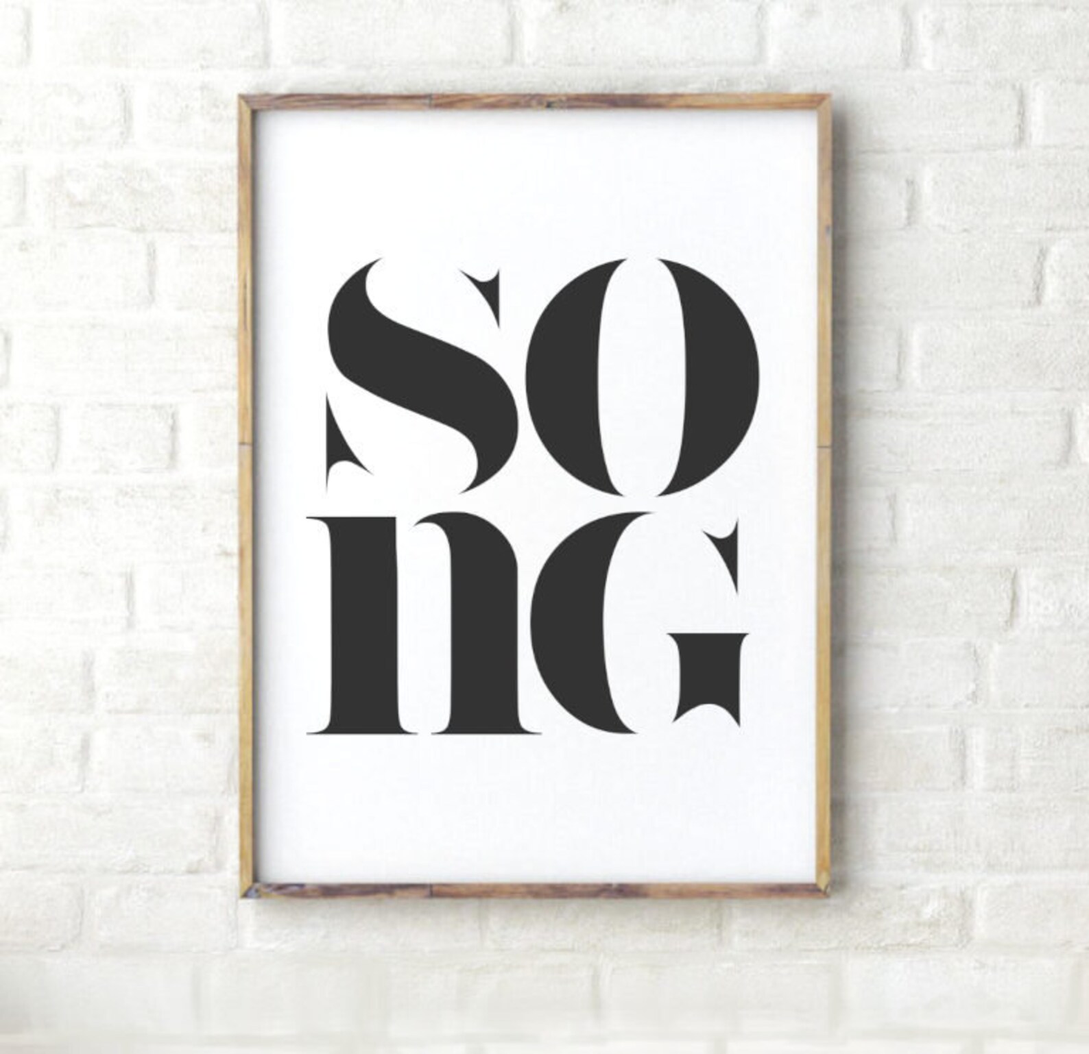 Printable SONG Wall Art Musical Room Decor Digital Design Etsy