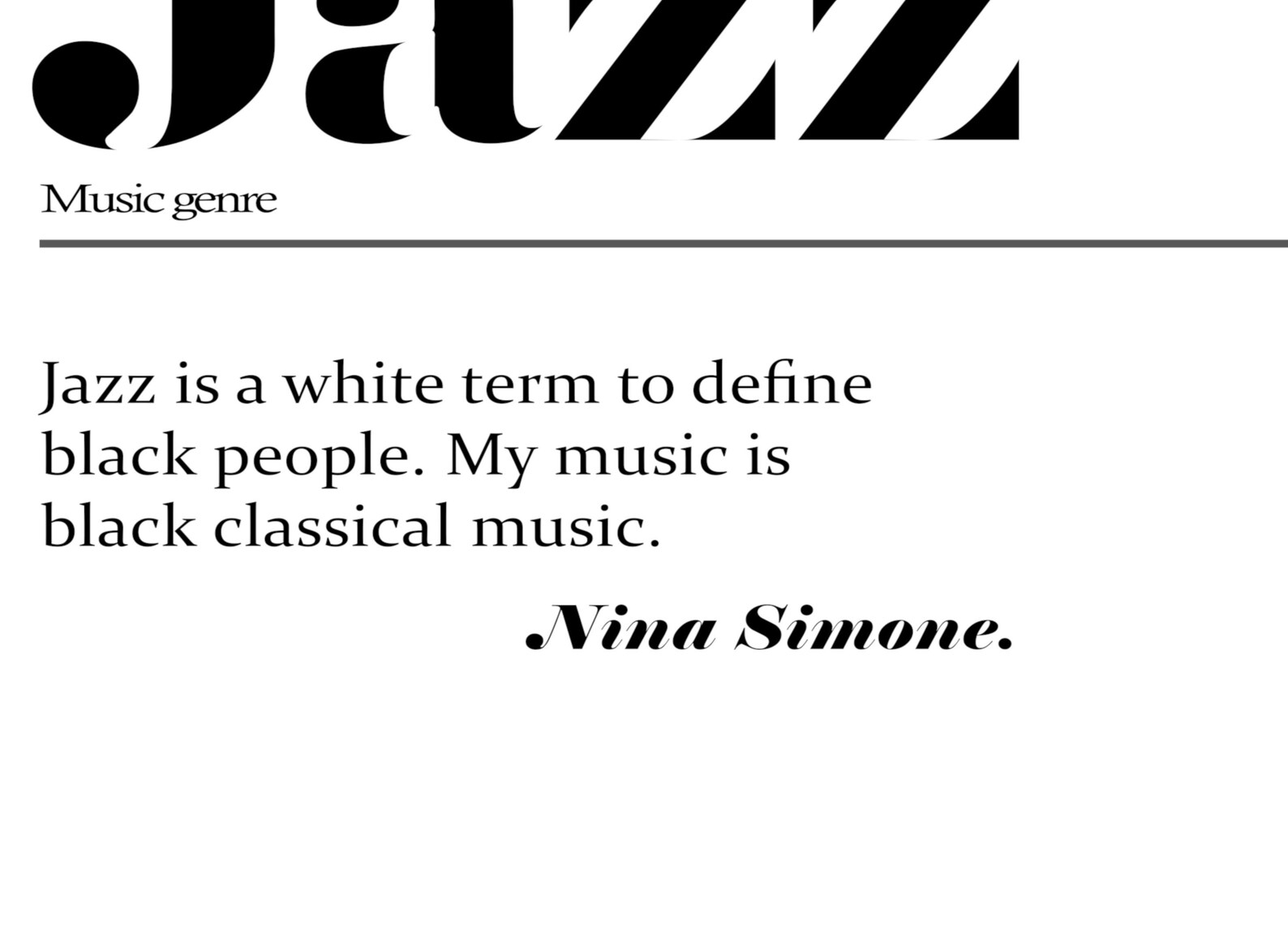 Jazz Quote Jazz definition print Music wall decor | Etsy