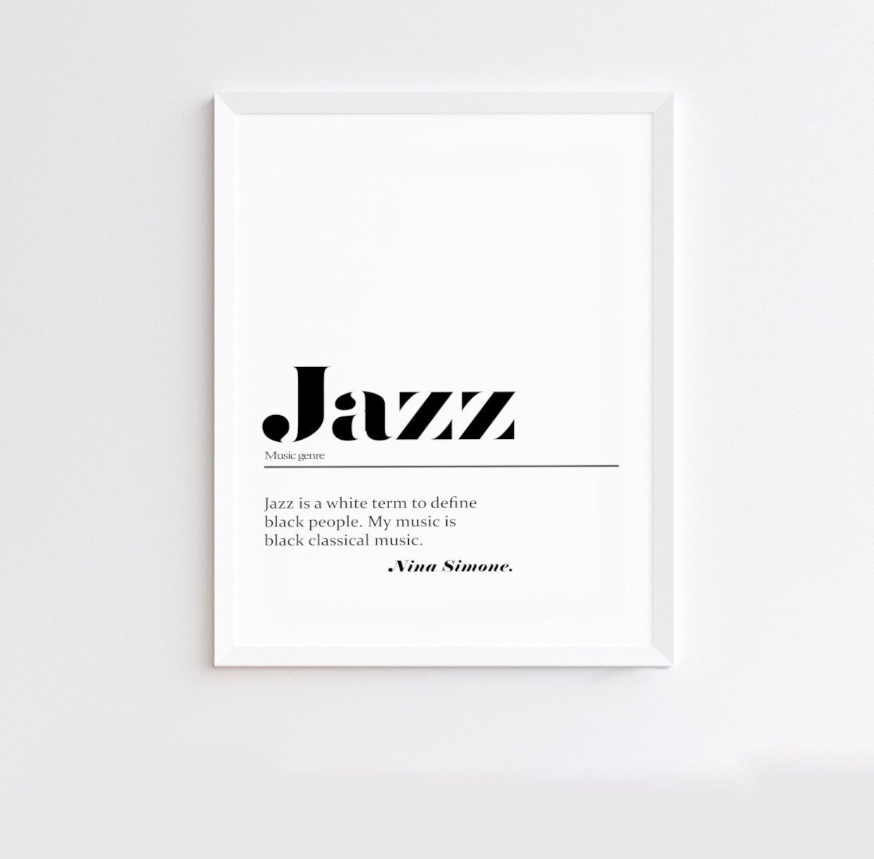 Jazz Quote Jazz definition print Music wall decor Etsy