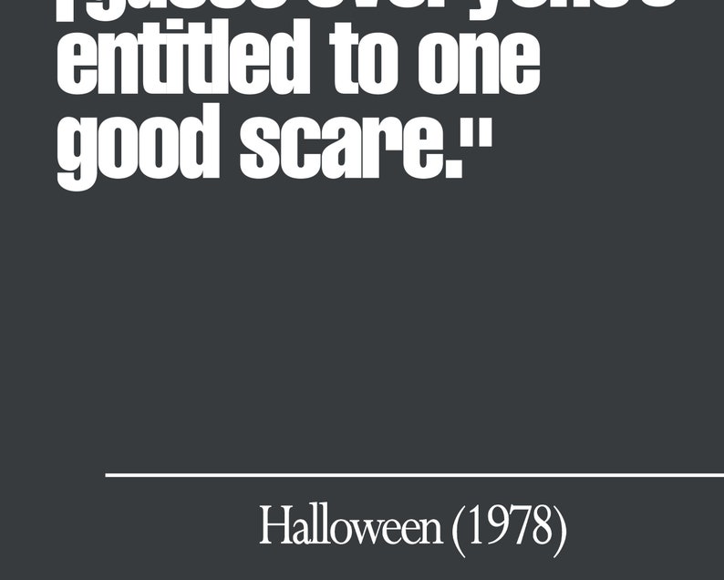 Horror Movie Quote Poster Printable Halloween Movie Quote Etsy Canada