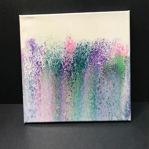 12&quot;x12&quot; Original Abstract Pour Painting on Canvas / Fluid Art / Wall Home Deco / Gift Idea/8