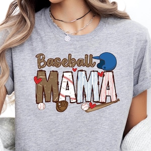 Baseball Mama Shirt, Cute Baseball Mom Tee, Game Day Mom Shirt, Sporty Graphic T-Shirt, Gift for Baseball Fans & Mothers,Mother&#39;s Day Gift.