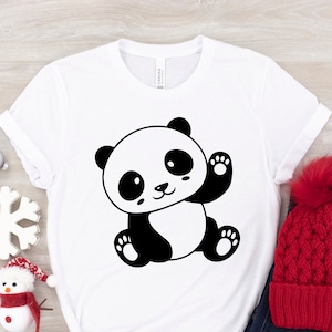 Cute Panda Shirt, Panda Lover T Shirt, Love Panda Shirt, Gift for Kids, Cute Animal Shirt, Gift for Her, Animal Tee.