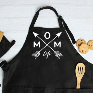 Mom Life Apron, Gift for Mom, Mother&#39;s Day Gift, Aprons Chef Gifts, Grilling Apron for Baking.