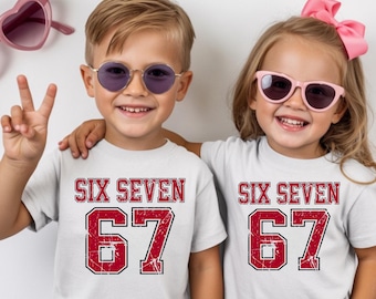 Six Seven Graphic Tee, Youth Streetwear Apparel, Kids Trend Outfit
