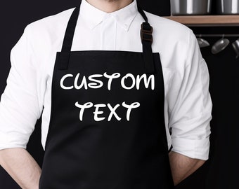 Personalized Apron: Custom Text BBQ or Kitchen Gift