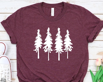 Pine Tree Shirt, Camping Shirt, Mountains Shirt, Outdoors Tee, Hiking T-Shirt, Pine Tree T Shirt.