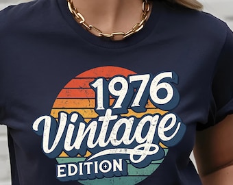 50th Birthday Shirt: Vintage 1976 Edition Unisex Tee