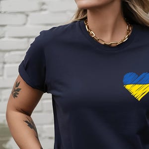 Ukrainian Flag Heart Shirt | Ukraine Shirt | No War In Ukraine Shirt | Support Ukraine | Vintage Graphic Tee | Unisex T-Shirt.