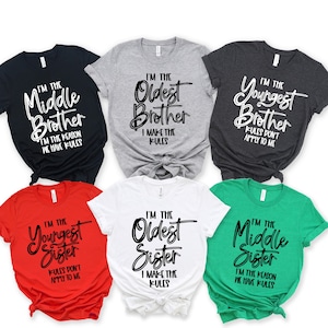 Matching sibling shirts, Sister Shirt, Brother Shirts, family matching Shirt, Big brother shirts, Big sister shirts.