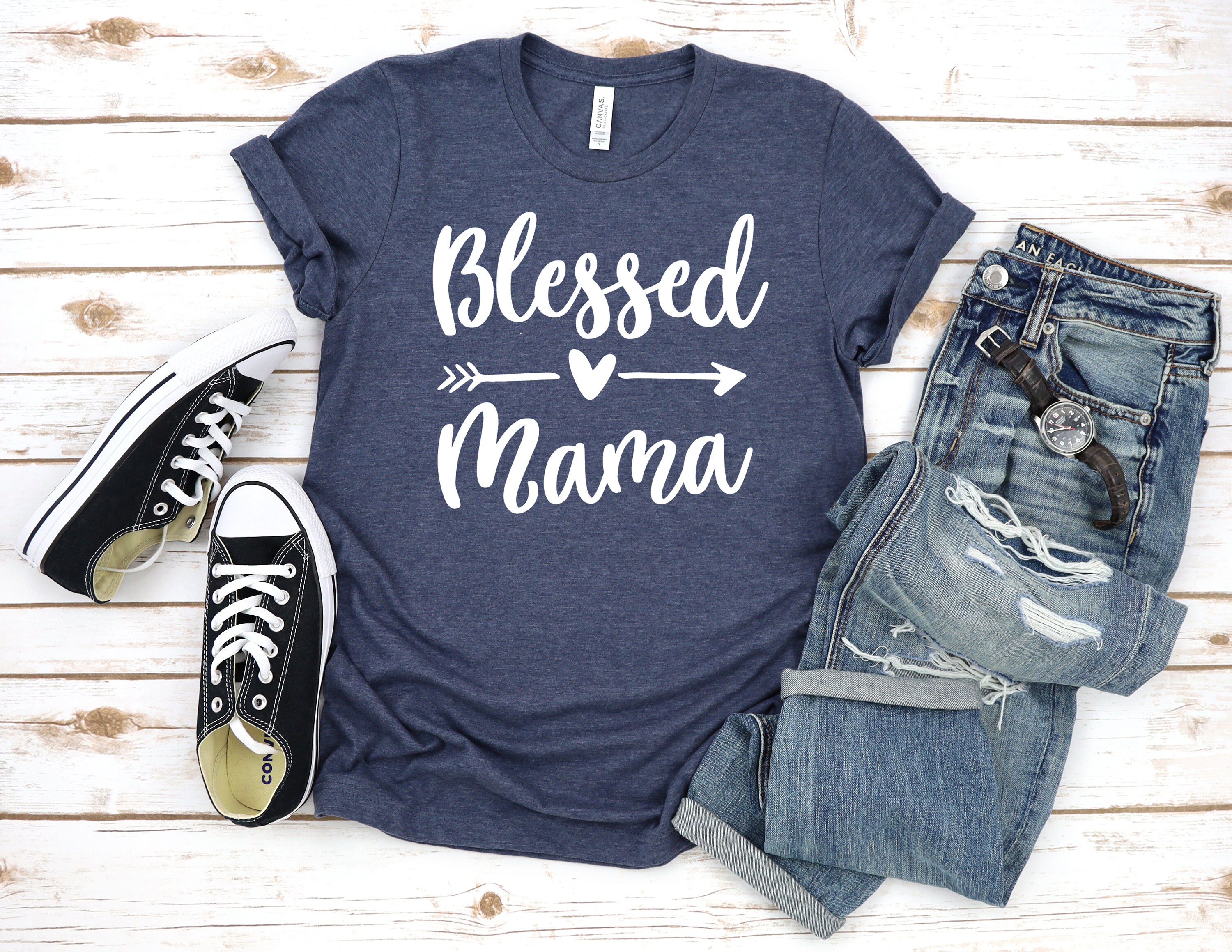 Blessed Mama Shirt Blessed Mama Tee Mom Gift Mom Life | Etsy