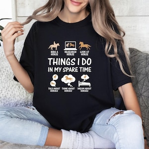 Horse Lover Shirt: Things I Do In My Spare Time Tee Bild 1