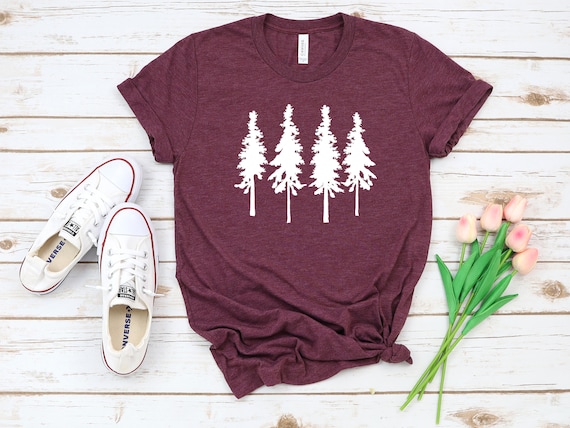 Pine Tree Shirt: Outdoors Camping Hiking Tee