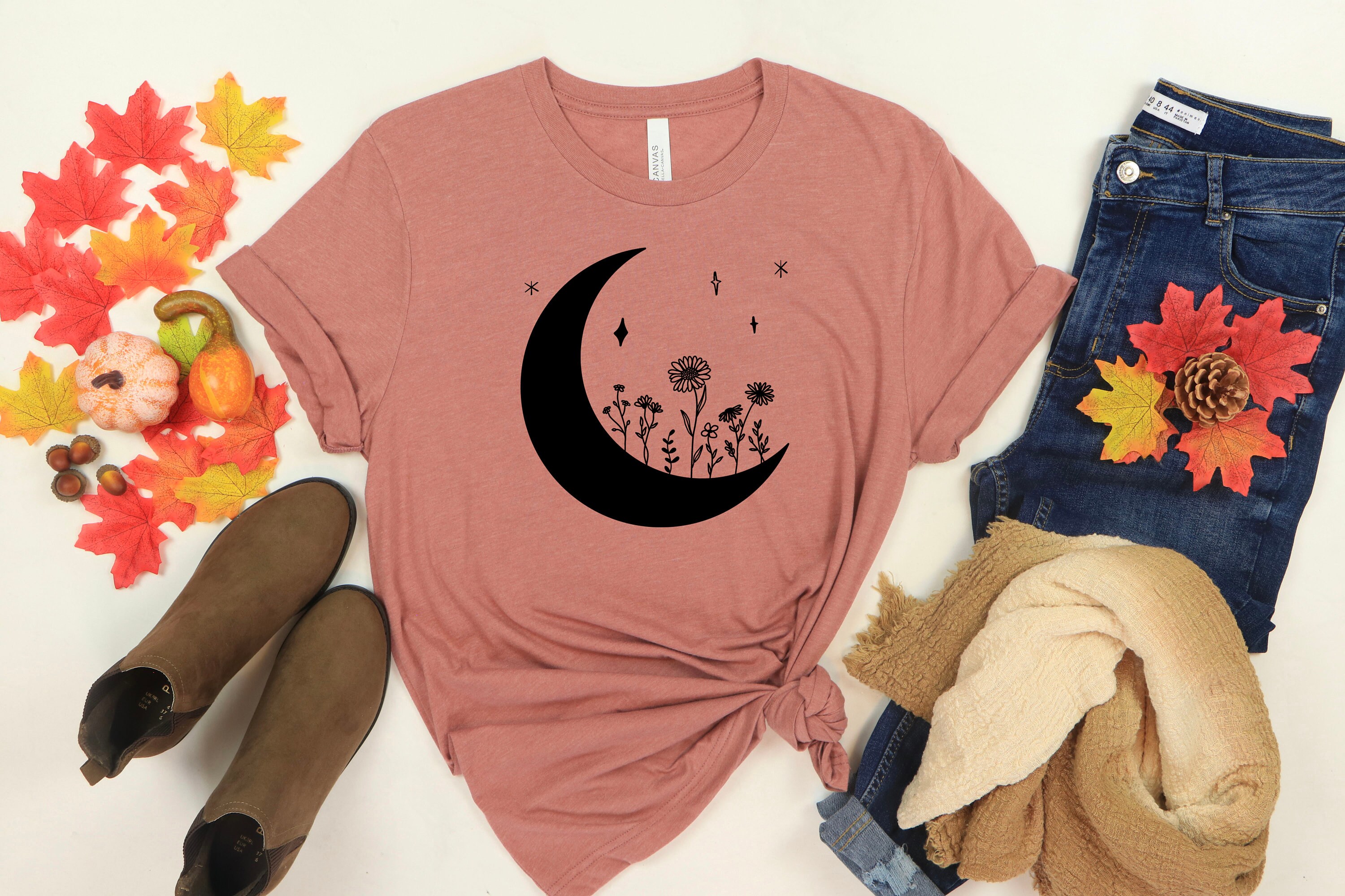 Moon Flower Child Shirt Moon Child Shirt Moon Shirt Stay Etsy Canada