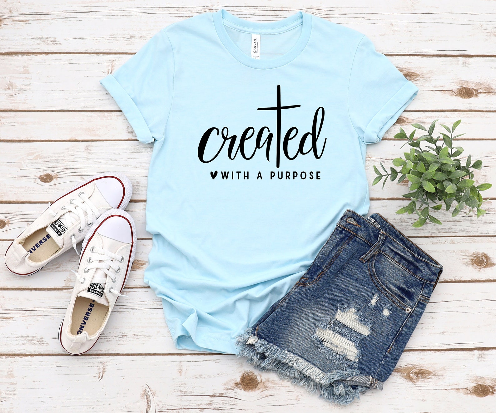 Created With a Purpose Shirt Religious Shirt Bible Verse Etsy