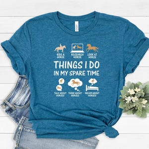 Horse Lover Shirt: Things I Do In My Spare Time Tee Bild 2