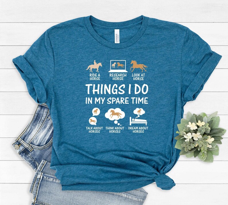 Horse Lover Shirt: Things I Do In My Spare Time Tee Bild 2