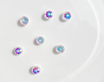 Diameter 4mm/6mm/8mm Faceted Rondelles Crystal Beads, Spacer Briolette Crystal Glass Beads, Classic Jewelry DIY Loose Beads #5040 Clear AB