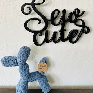 Balloon dog crochet plushie
