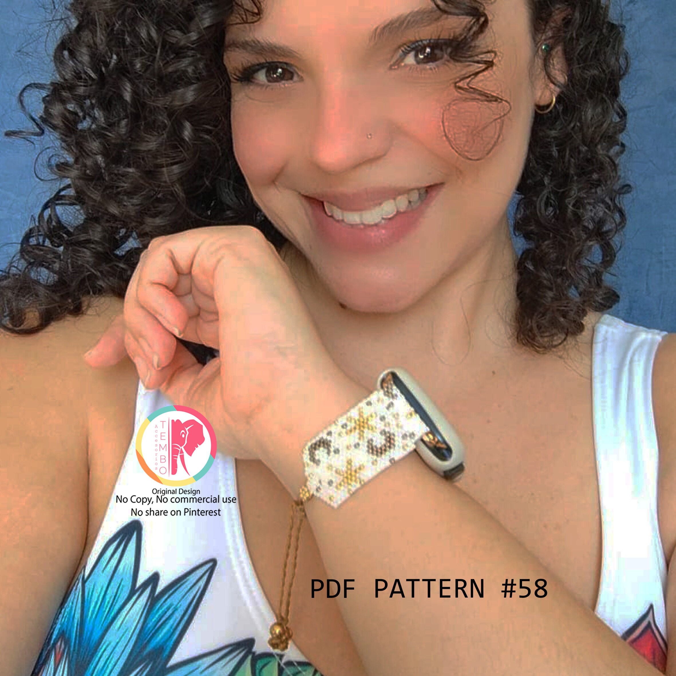 PDF PATTERN Apple Watch Band Miyuki, Smart Watch Band, Band Watch