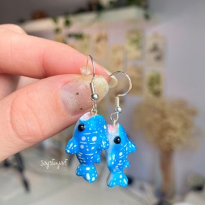 Whale shark earrings MADE TO ORDER - handmade ~ polymer clay ~ jewelry