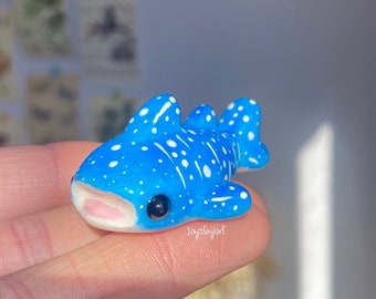 Whale shark desk friend ~MADE TO ORDER~ handmade ~ polymer clay ~ charms ~ figurines