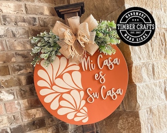 Mi Casa es su Casa door hanger, Timber Crafts Door Hanger, Timber Crafts, Door Hanger, Wood Sign, Porch Decor,