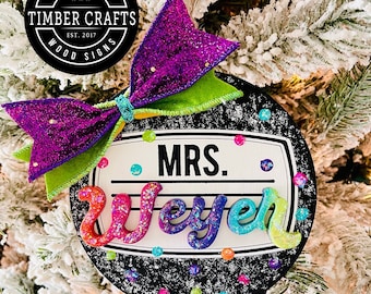 Teacher Ornament, Christmas Gift for Teacher, Gift for Teacher, Teacher Gift, Christmas Gift, Christmas Ornament, Customized Ornament