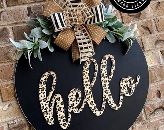Front Door Decor | Welcome Sign | Front Door Sign | Year Round Wreath | Door Hanger | Door Wreath | Housewarming Gift | Home Decor | Wreath