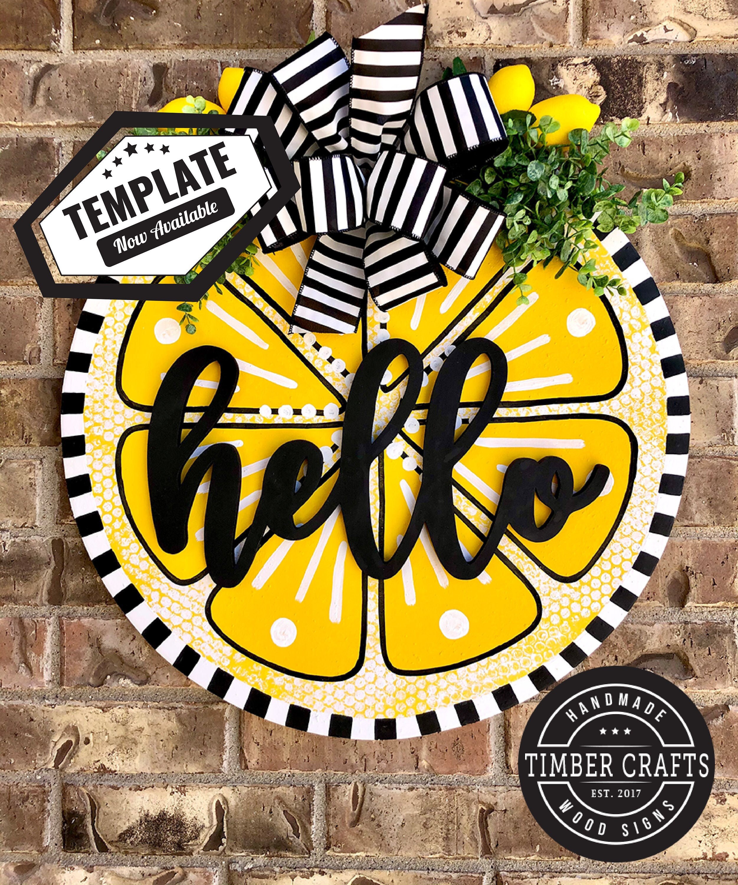 Lemon Door Hanger Template