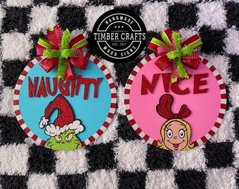 Grinch, Grinchmas, Grinch Door Hanger, Double Door Hangers, Timber Crafts, Christmas Door Hangers, Christmas Sign, Door Hangers
