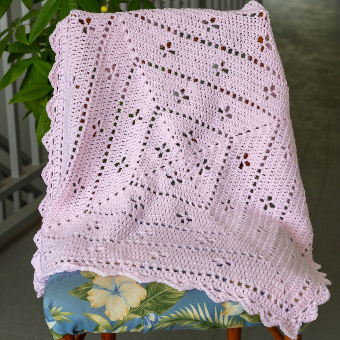 Crochet Baby Blanket Pattern Midwife in a Square Etsy
