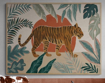 Animal Jungle Interrupteur De Lumière Surround Autocollant Plug Bedroom Wall Art Cover Tiger Animal Jungle Interrupteur De Lumière Surround Autocollant Plug Bedroom Wall Art Cover Tiger