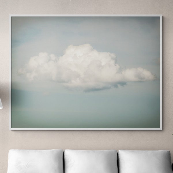 Its a Cloud by Lars Van de Goor, Cloud Themed Nursery Poster Print, White Soft Cloud Artwork, Cotton White Cloud Wall Art