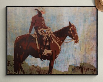 Cowboy Wall Art | Etsy