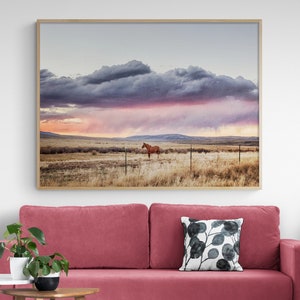 Wyoming Landscape Photography Print, Sunset Photography Print, Framed Big Creek Cattle Ranch Photo,Western Photography Print,Framed Wall Art